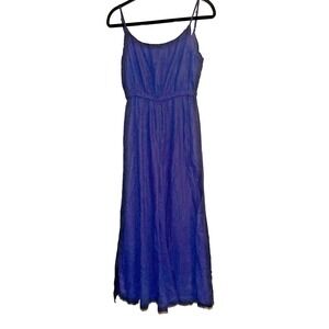 Haute Hippie Women Blue Linen Blend Sleeveless Wide Leg Jumpsuit‎ - Size XS Boho